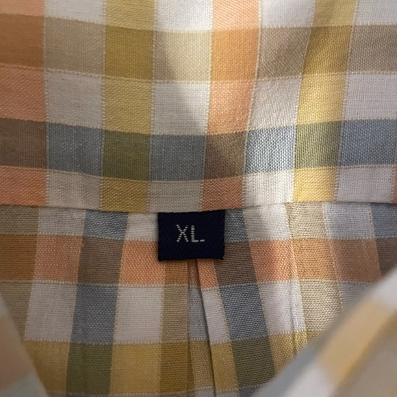 Alan‎ Flusser 100% Cotton Plaid Long Sleeve Button Down Shirt Size XL - Picture 5 of 5